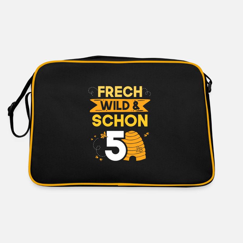 5 Jahre Geburtstag Junge Mädchen Imker Biene Retro Tasche
