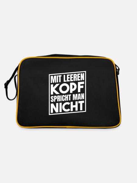 Negativ getest auf Gedult - Retro Tasche - Schwarz/Gold - Hinten