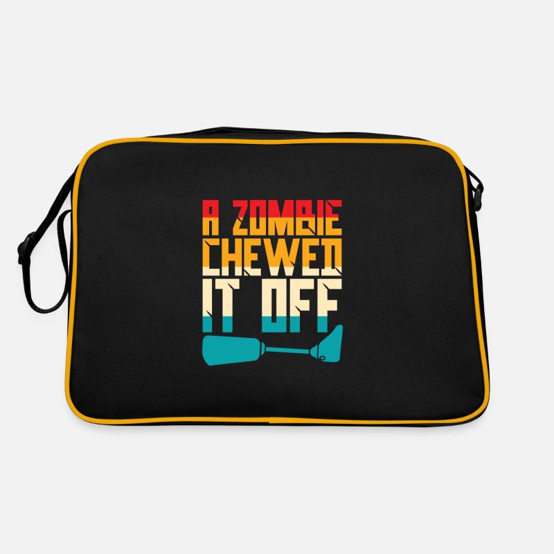 A Zombie Chewed It Off Retro Tasche