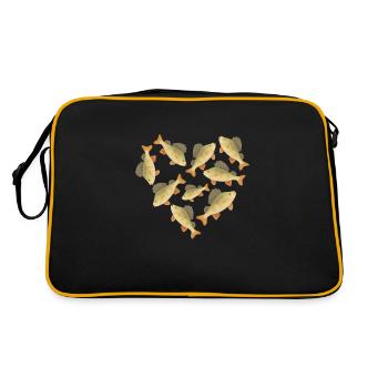 Herz Barsch - Retro Tasche - Schwarz/Gold - Hinten