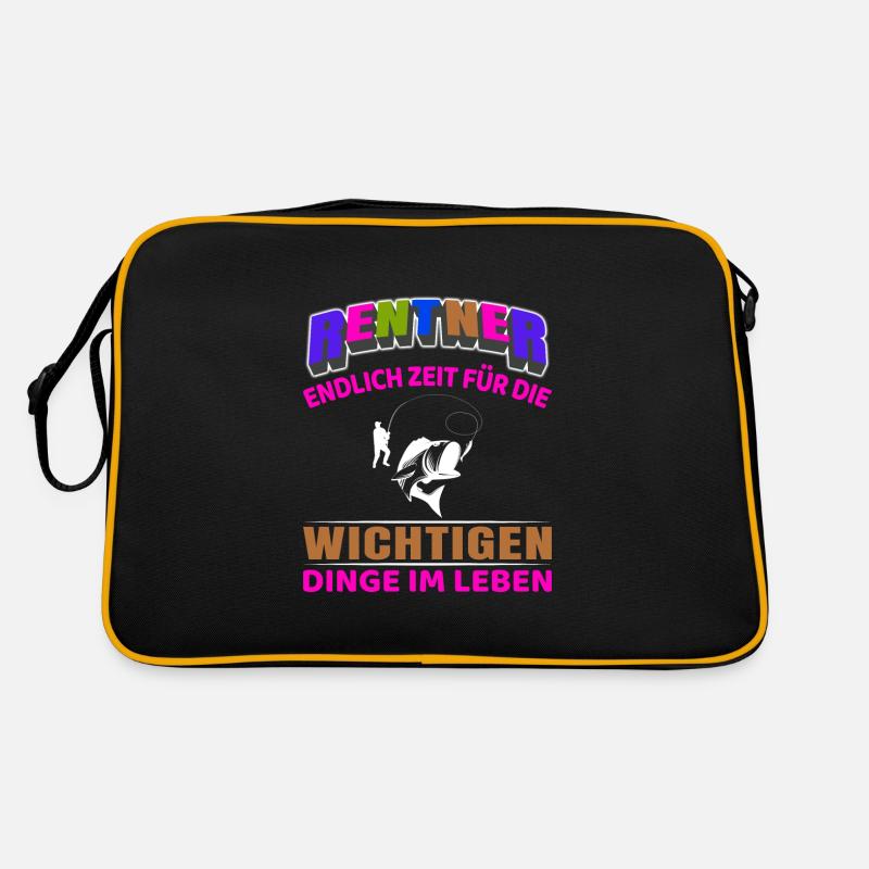 Rentner Rente Rentenbeginn Angeln Angler Retro Tasche