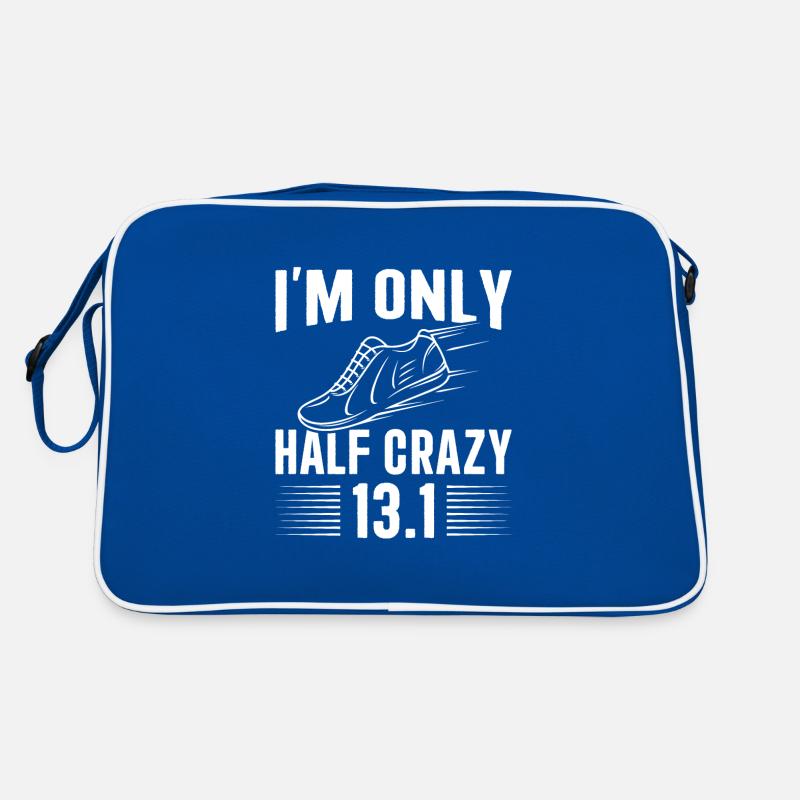 I'm only half crazy 13.1 Half Marathon Retro Tasche