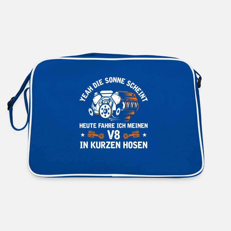 8 Zylinder Tuner Tuning V8 Retro Tasche