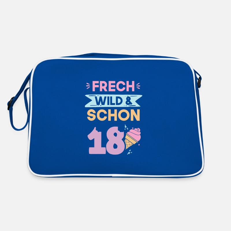 18 Jahre Geburtstag Eis essen Retro Tasche