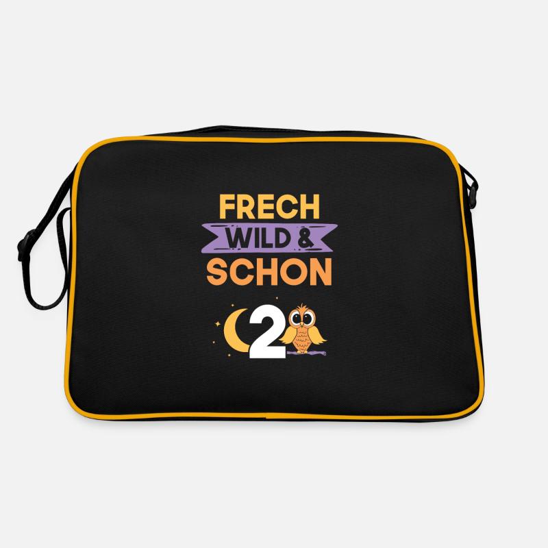 2 Jahre Geburtstag Junge Mädchen Eule Retro Tasche