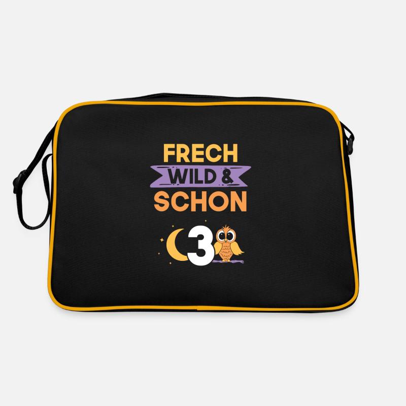 3 Jahre Geburtstag Junge Mädchen Eule Retro Tasche