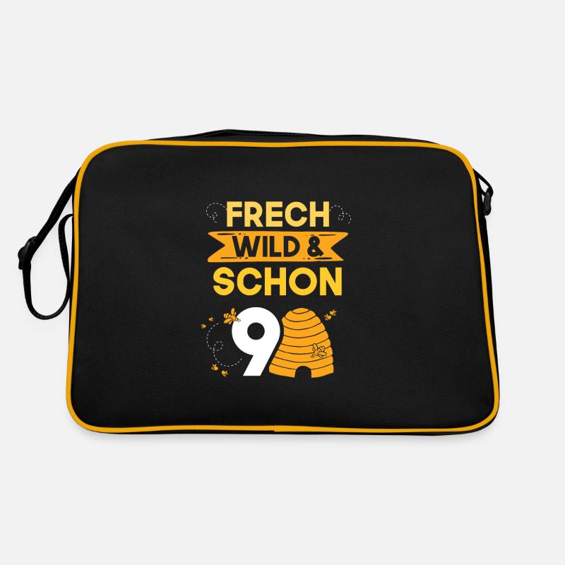 9 Jahre Geburtstag Junge Mädchen Imker Biene Retro Tasche