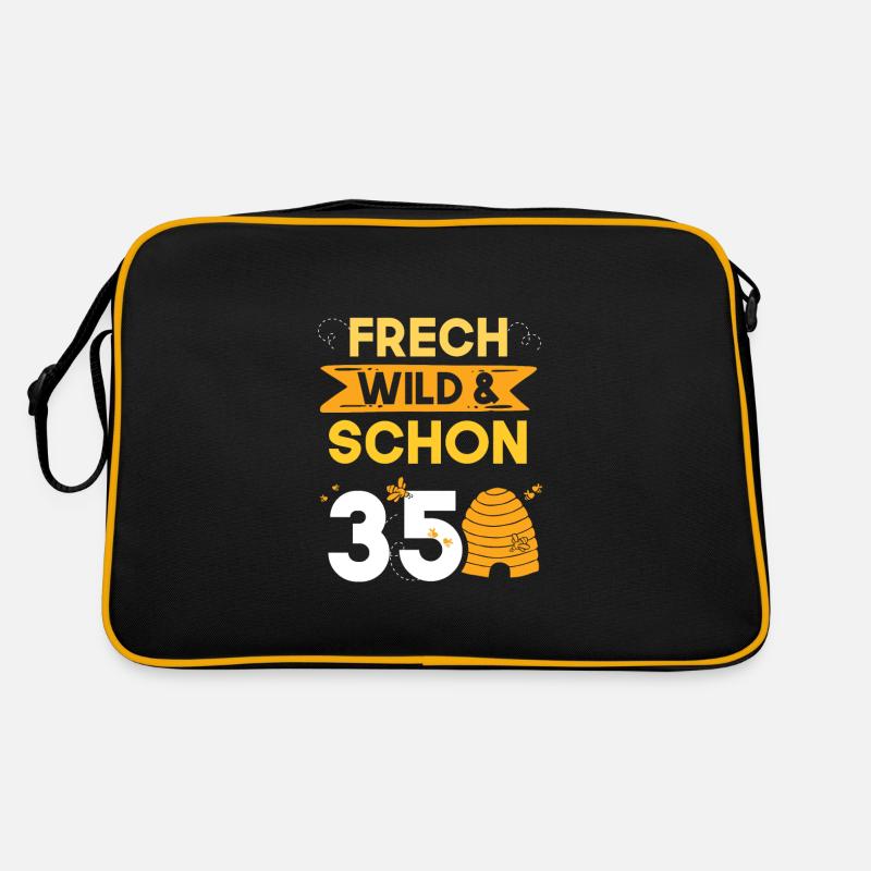 Geschenk 35 Jahre Geburtstag Imker Biene Retro Tasche
