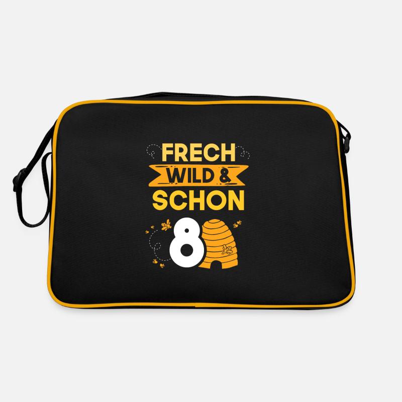 8 Jahre Geburtstag Junge Mädchen Imker Biene Retro Tasche