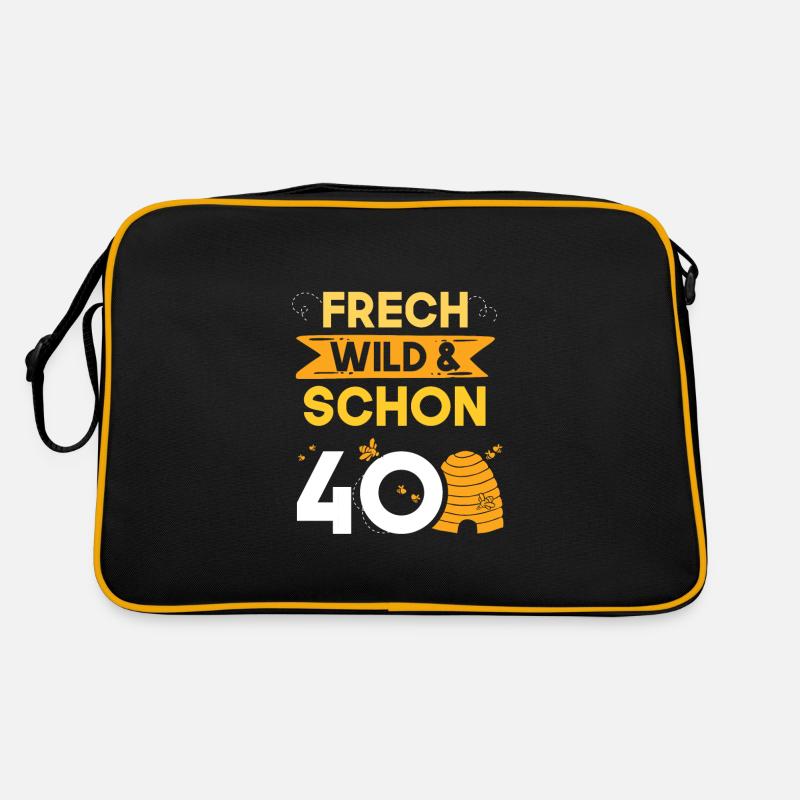 Geschenk 40 Jahre Geburtstag Imker Biene Retro Tasche
