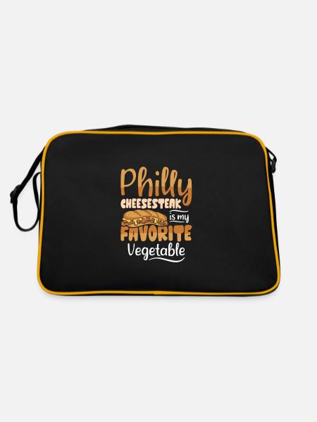 Philly Cheesesteak Sandwich - Retro Tasche - Schwarz/Gold - Hinten