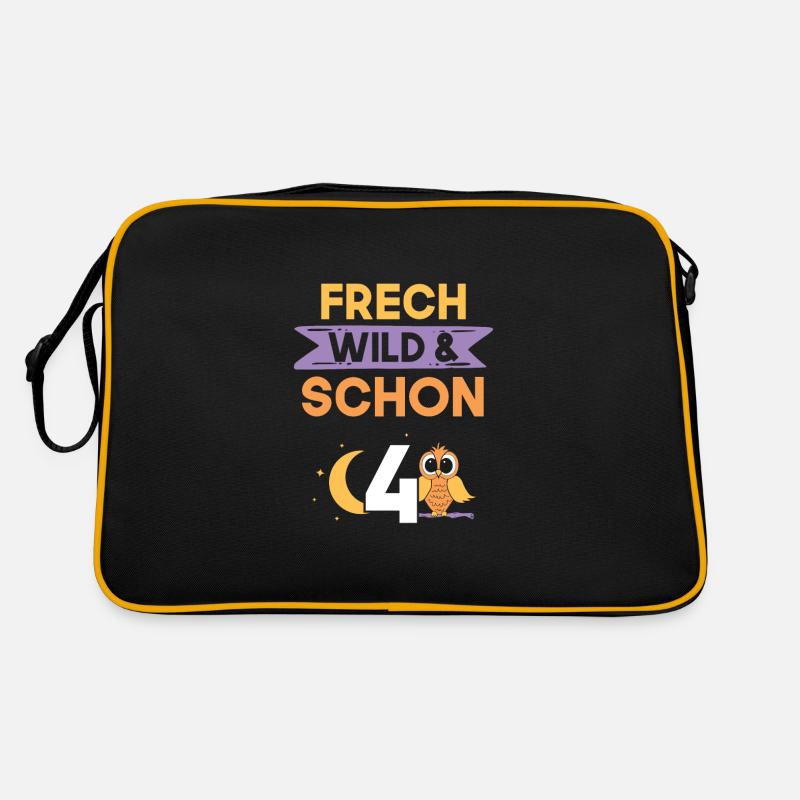 4 Jahre Geburtstag Junge Mädchen Eule Retro Tasche
