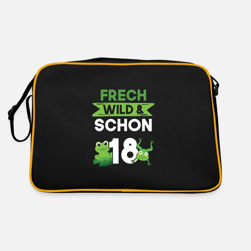 18 Jahre Geburtstag Frosch Retro Tasche