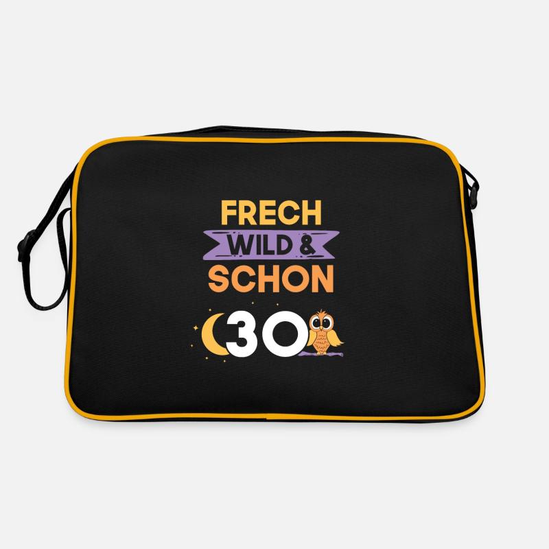 Geschenk 30 Jahre Geburtstag Eule Retro Tasche