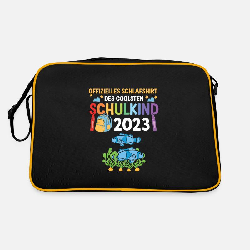 Fische Schulanfang Schulkind 2023 Retro Tasche