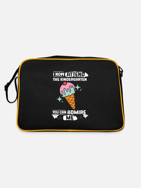 Eis Eiscreme Kita Kindergarten 2023 - Retro Tasche - Schwarz/Gold - Hinten