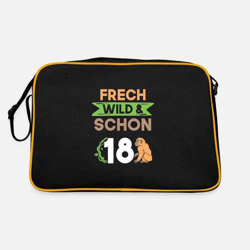 18 Jahre Geburtstag Affe Retro Tasche