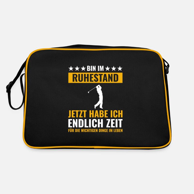 Rentner Rente Rentenbeginn Golf Golfer Retro Tasche