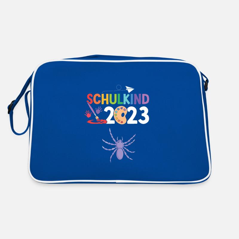 Spinne Schulanfang Schulkind 2023 Retro Tasche