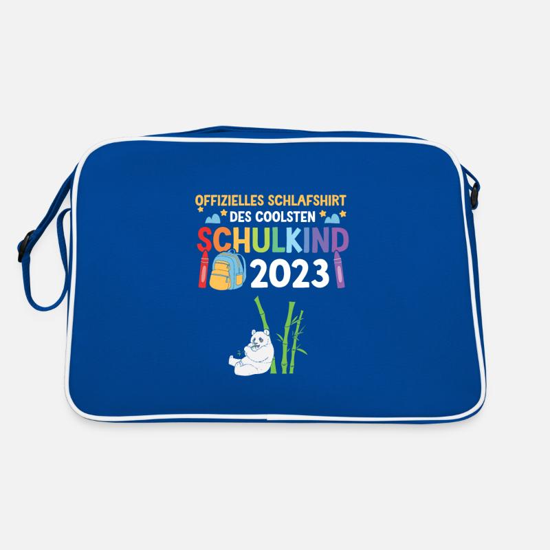 Panda Schulanfang Schulkind 2023 Retro Tasche