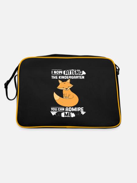 Fuchs Kita Kindergarten 2023 - Retro Tasche - Schwarz/Gold