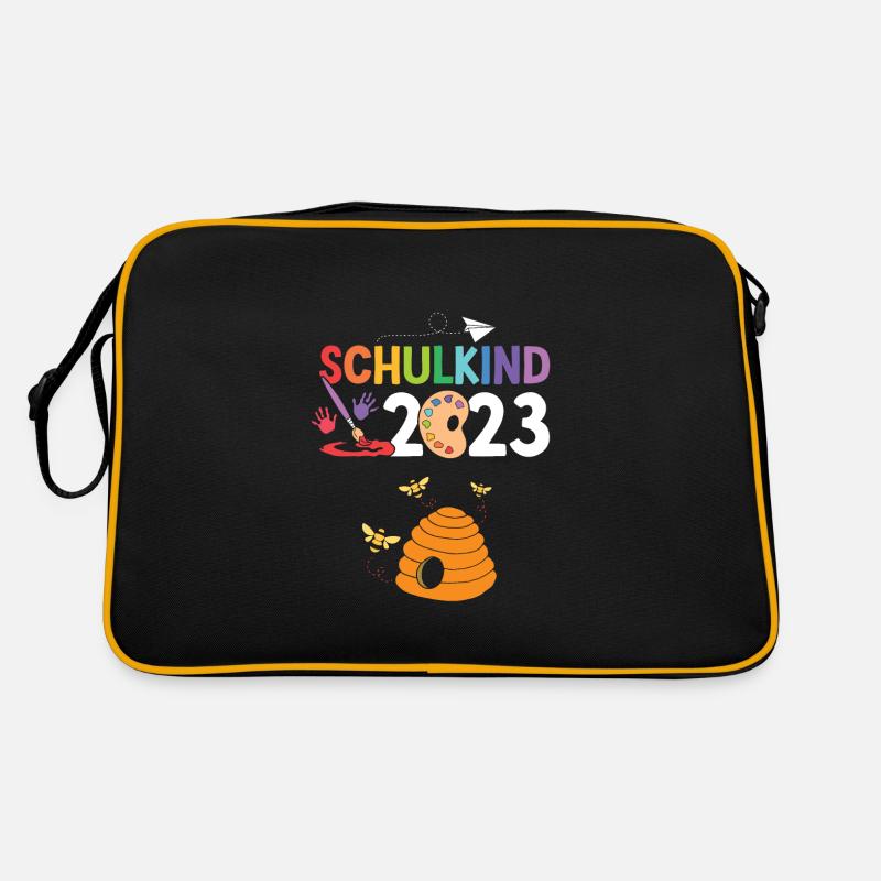 Imker Biene Schulanfang Schulkind 2023 Retro Tasche