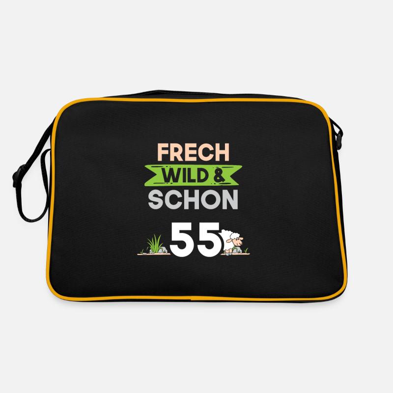 Geschenk 55 Jahre Geburtstag Schaf Retro Tasche