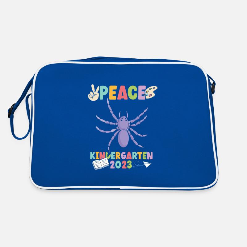 Spinne Peace Kindergarten 2023 Retro Tasche