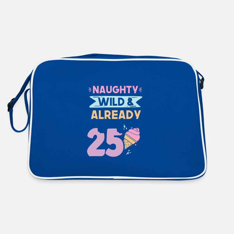 Geschenk 25 Jahre Geburtstag Eis essen Retro Tasche