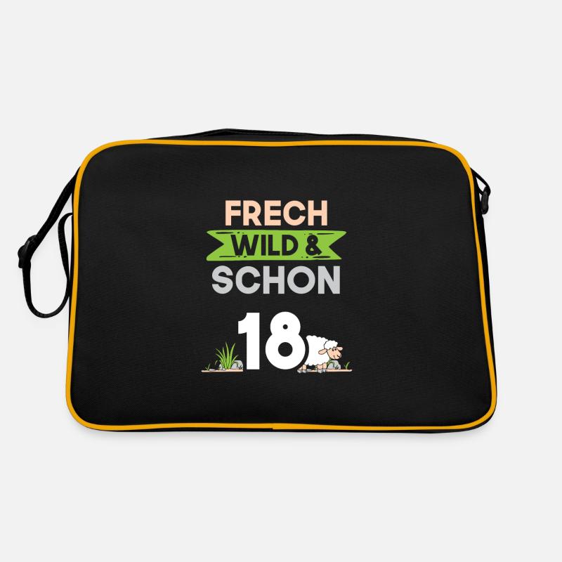 18 Jahre Geburtstag Schaf Retro Tasche