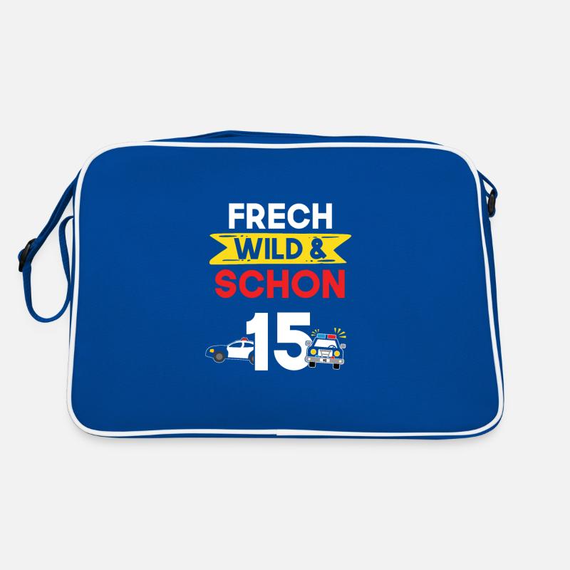 15 Jahre Geburtstag Junge Mädchen Polizei Polizist Retro Tasche