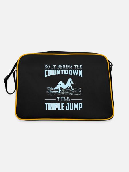 Stress is caused by not Tripple Jump - Retro Tasche - Schwarz/Gold - Hinten