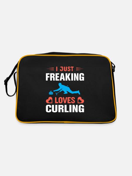 I just freaking loves Curling - Retro Tasche - Schwarz/Gold - Hinten