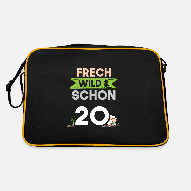 Geschenk 20 Jahre Geburtstag Schaf Retro Tasche