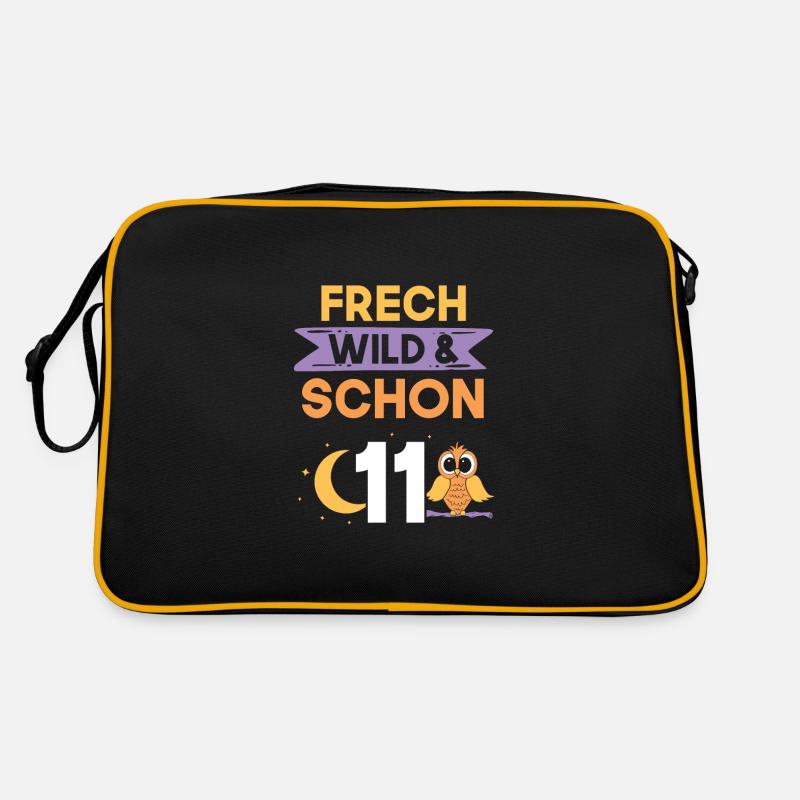 11 Jahre Geburtstag Junge Mädchen Eule Retro Tasche