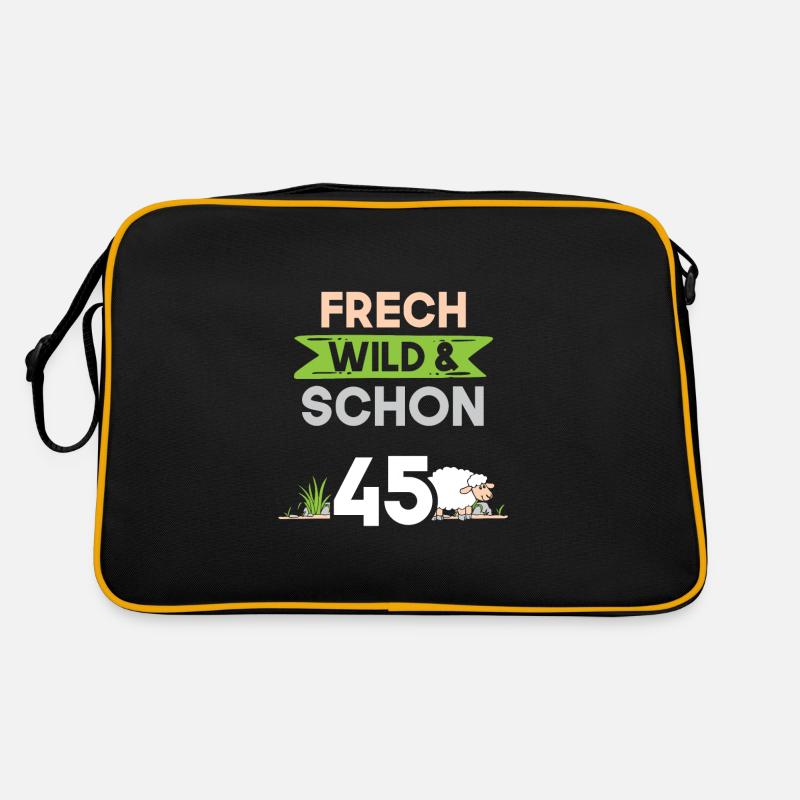 Geschenk 45 Jahre Geburtstag Schaf Retro Tasche