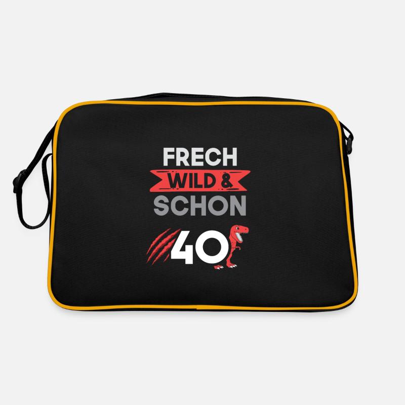 Geschenk 40 Jahre Geburtstag T Rex Dino Retro Tasche
