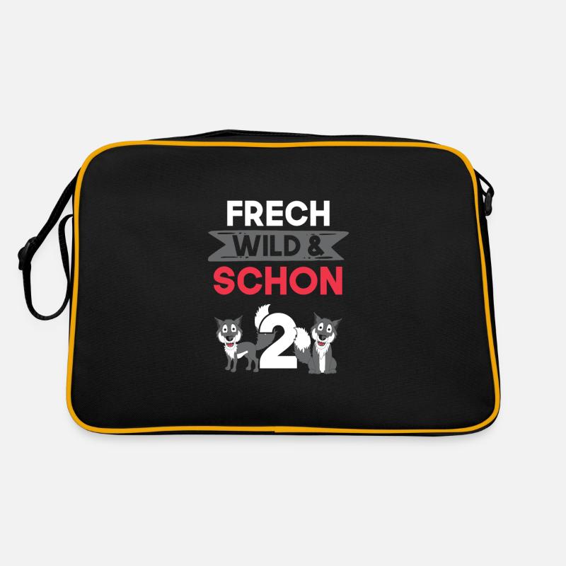 2 Jahre Geburtstag Junge Mädchen Wolf Retro Tasche