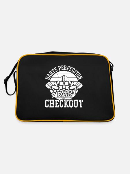 Darts Perfeciton 9 Dart Checkout - Retro Tasche - Schwarz/Gold - Hinten