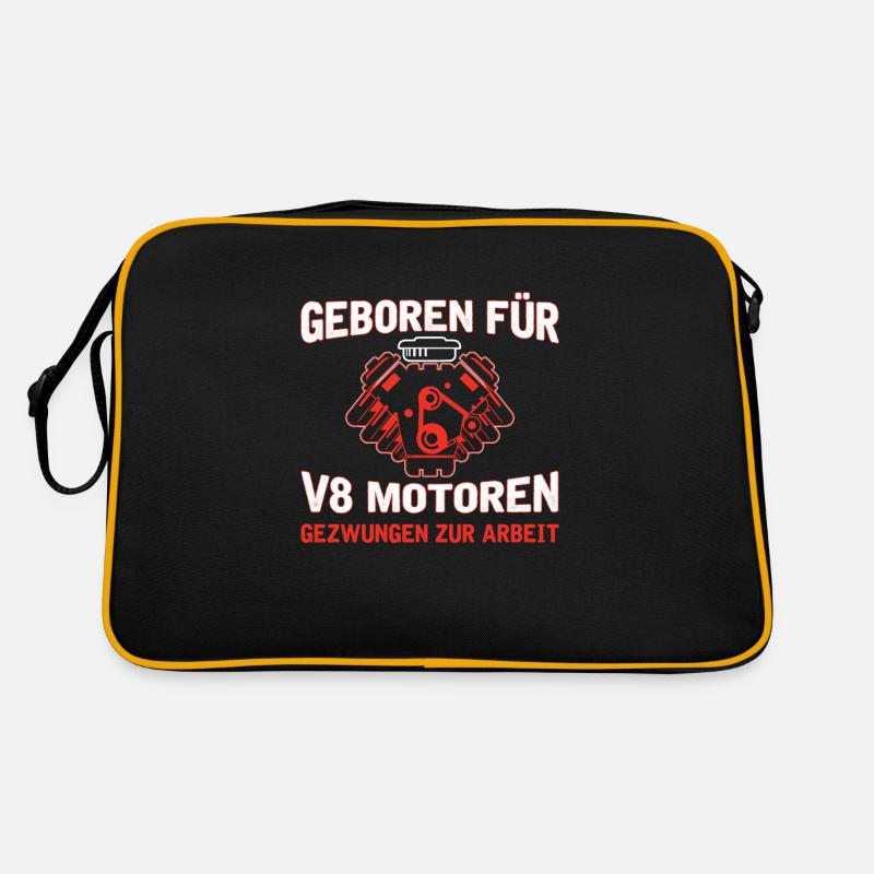 8 Zylinder Tuner Tuning V8 Retro Tasche