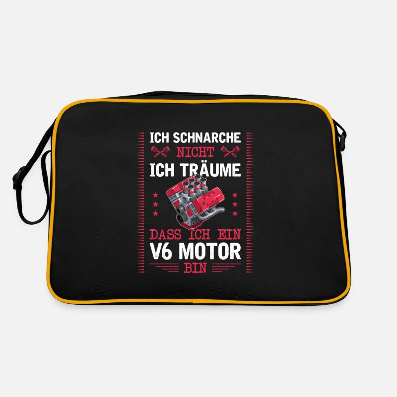 6 Zylinder Tuner Tuning V6 Retro Tasche