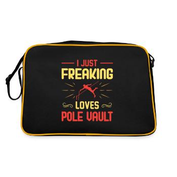 I just freaking loves Pole Vault - Retro Tasche - Schwarz/Gold - Hinten