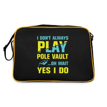 I don’t always play Pole Vault - Retro Tasche - Schwarz/Gold - Hinten