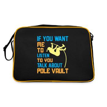 talk about Pole Vault - Retro Tasche - Schwarz/Gold - Hinten