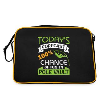 chance of fun in Pole Vault - Retro Tasche - Schwarz/Gold - Hinten