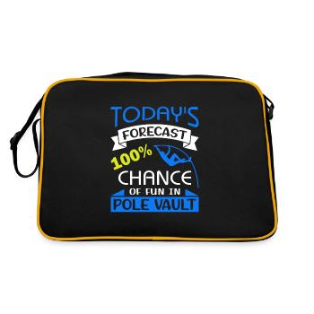 chance of fun in Pole Vault - Retro Tasche - Schwarz/Gold - Hinten