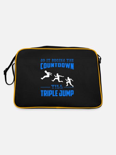 So it begins the countdown till Tripple Jump - Retro Tasche - Schwarz/Gold - Hinten