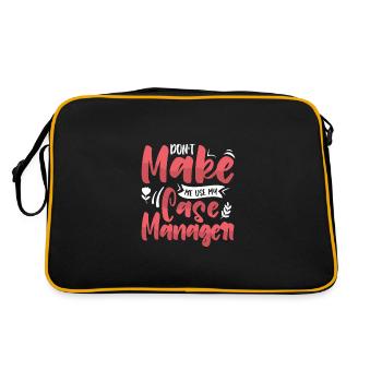 Birth Worker - Retro Tasche - Schwarz/Gold - Hinten