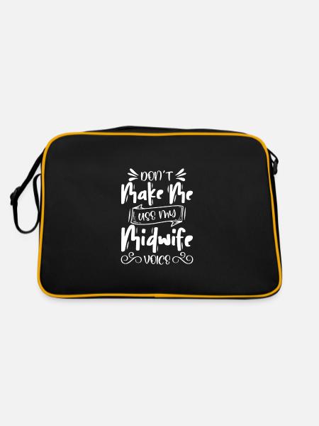 Don't Make Me Use My Case Manager - Retro Tasche - Schwarz/Gold - Hinten