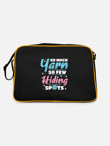 Tant de laine, si peu de cachettes - Sac Retro - noir/or - Dos